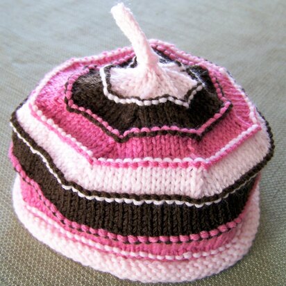 Pink And Brown Baby Hat