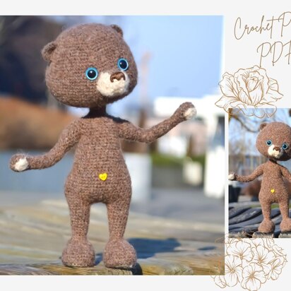 Crochet Pattern: Little Bear PDF, Amigurumi toy