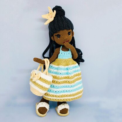 Crochet doll pattern, amigurumi doll pattern, crochet clothes pattern