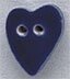 Mill Hill Button 86260 - Medium Folk Heart - Blue