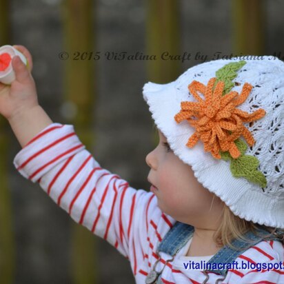 Aster Flower Panama Hat