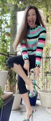 Bright Rose Sweater