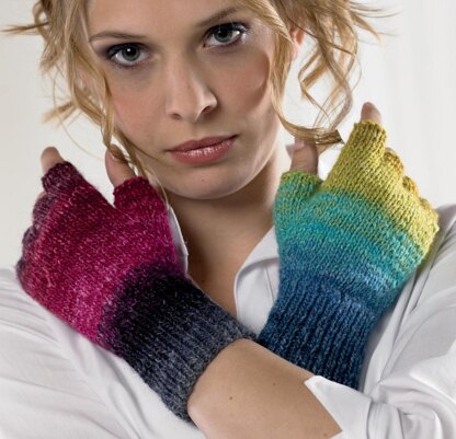 Fingerless Gloves in Noro Silk Garden Lite