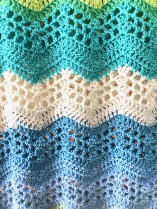 Open and Shut Ripple Baby Blanket Crochet pattern by Debra Field ...