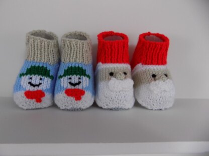 Christmas Baby Booties