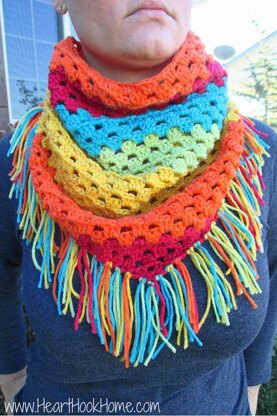 Triangle Scarf with Fringe