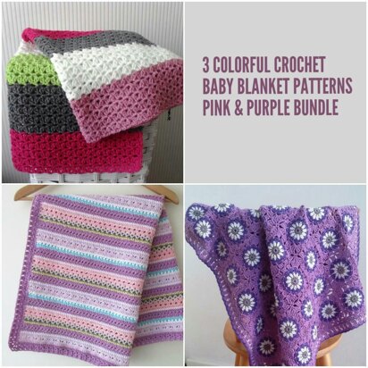 Pink & Purple Baby Blankets Bundle