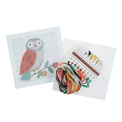 Trimits Owl Cross Stitch Kit - 13 x 13cm