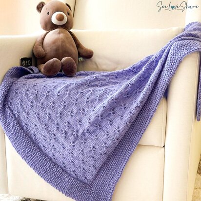 Simply Elegant Butterfly Knit Baby Blanket