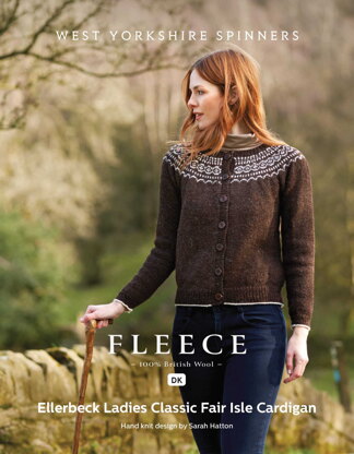 Ellerbeck Ladies Classic Fair Isle Cardigan in West Yorkshire Spinners Jacobs DK - DBP0161 - Downloadable PDF 