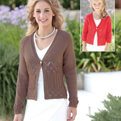 3/4 and Long Sleeved Cardigans in Sirdar Cotton DK - 7085 - Downloadable PDF