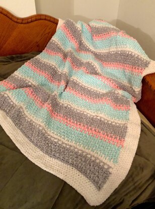 Soft and Sweet Textured Velvet Crochet Blanket