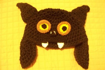 Black Bat or Cat Winter Ear flap Hat