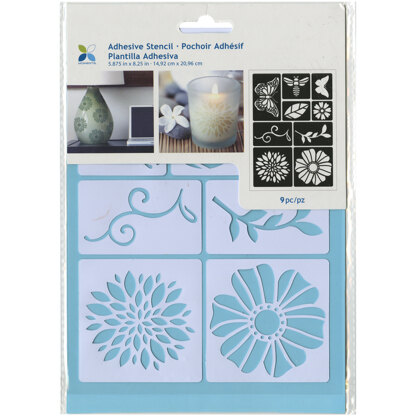 Momenta Adhesive Stencil 6"X8" - Flowers & Bugs