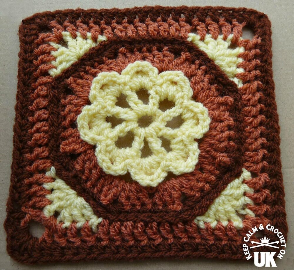 Octagon Garden Afghan Square Crochet pattern by Keep Calm and