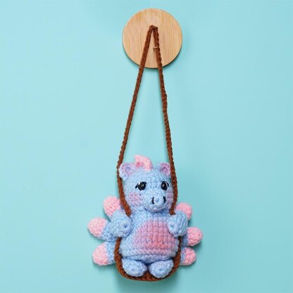 Swinging Blue Dragon Car Hanging