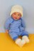 Baby Garter Stitch Beanie Hat and Booties Set