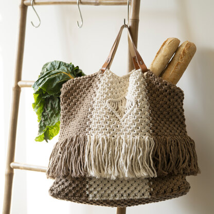 Macrame Isola Tasche aus Hoooked Spesso Eco Barbante Chunky Cotton