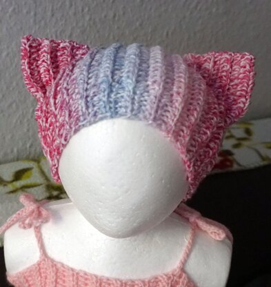 Crochet Pattern Cat Ears Beanie
