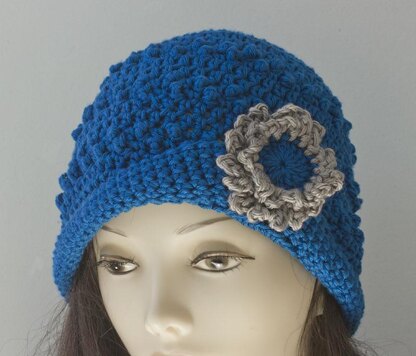 Mock Popcorn Stitch Crochet Hat