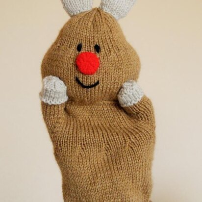 Reindeer Puppet - knitting pattern