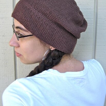 Semi Sweet (semi-slouch) Hat - knitting pattern