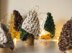 9 Pine Christmas Trees knitted flat