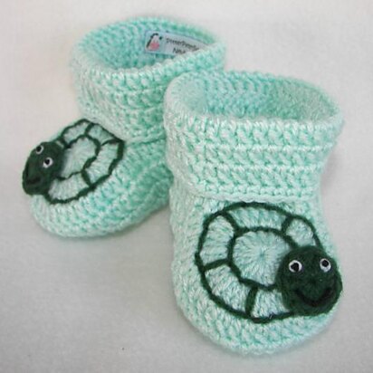 Turtle Baby Booties