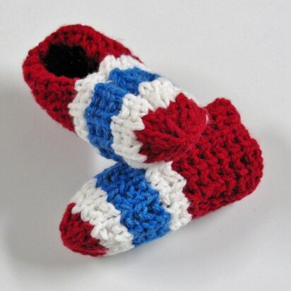 4-Striped Slippers for Kids - knitting pattern