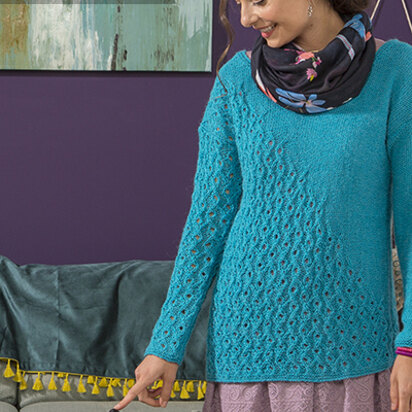 Diminishing Lace Sweater in Universal Yarn Finn - Downloadable PDF
