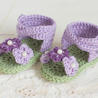 English Violet Baby Sandals