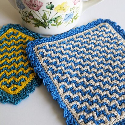 Stairstep Woven Hot Pad & Coaster