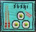 Sushi Vibes Overlay Mosaic Square