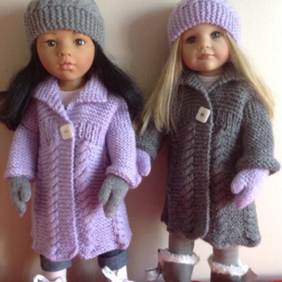 Cable Coat for 18" Dolls