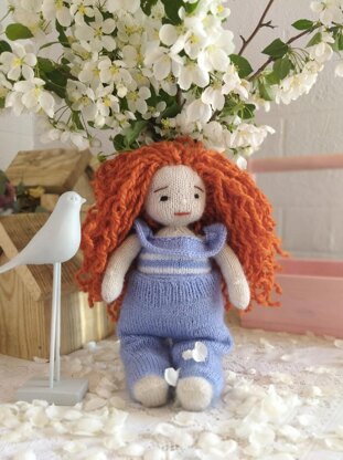 Doll Knitting Pattern - Knitted Doll Caramel