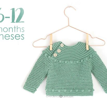 Size 6-12 months – Prehistoric Sweater/Bodice