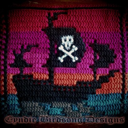 Awesome Ocean Mosaic Square: Pirate Ship