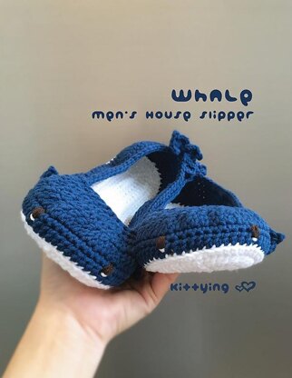 Whale Men’s House Slipper