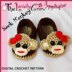 Applique Sock Monkey Booties