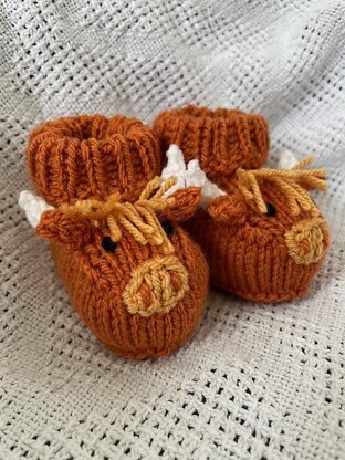 Highland Cow baby boots