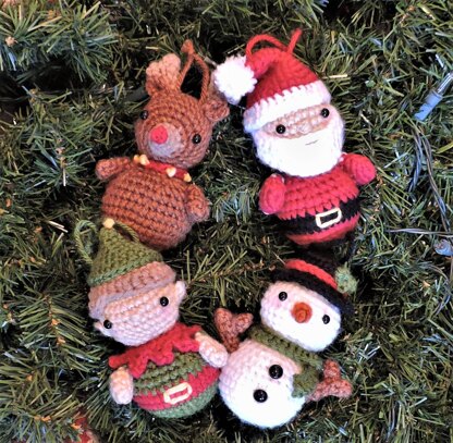 Santa and Friends Ornaments