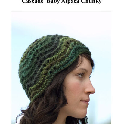 Feather and Fan Hat in Cascade Baby Alpaca Chunky - C181