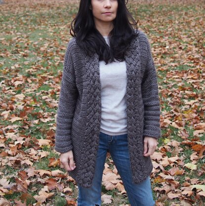 Celtic cable cardigan