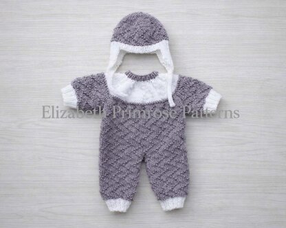 Zigzag Dolls Bodysuit and Hat Knitting Pattern P31 | Elizabeth Primrose Patterns