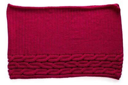 Interwoven Cabled Chic Shawl in Red Heart Chic Sheep - LW5904 - Downloadable PDF
