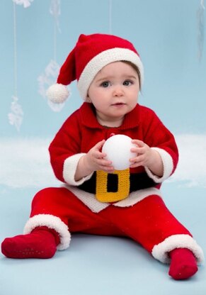 Santa Baby Suit in Red Heart Anne Geddes Baby - LW3670