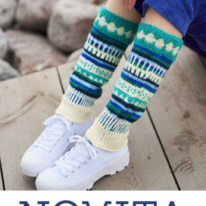 Spurt Colourwork Leg Warmers in Novita 7 Veljestä & 7 Veljestä Raita - Downloadable PDF