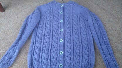 Ladies Aran Cardigan