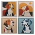 Hunting Dog Knitting Pattern Bundle, 4 Squares
