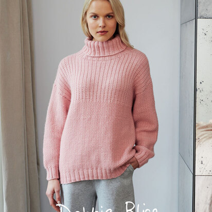 "Camellia Sweater" - Sweater Knitting Pattern For Women in Debbie Bliss Iris